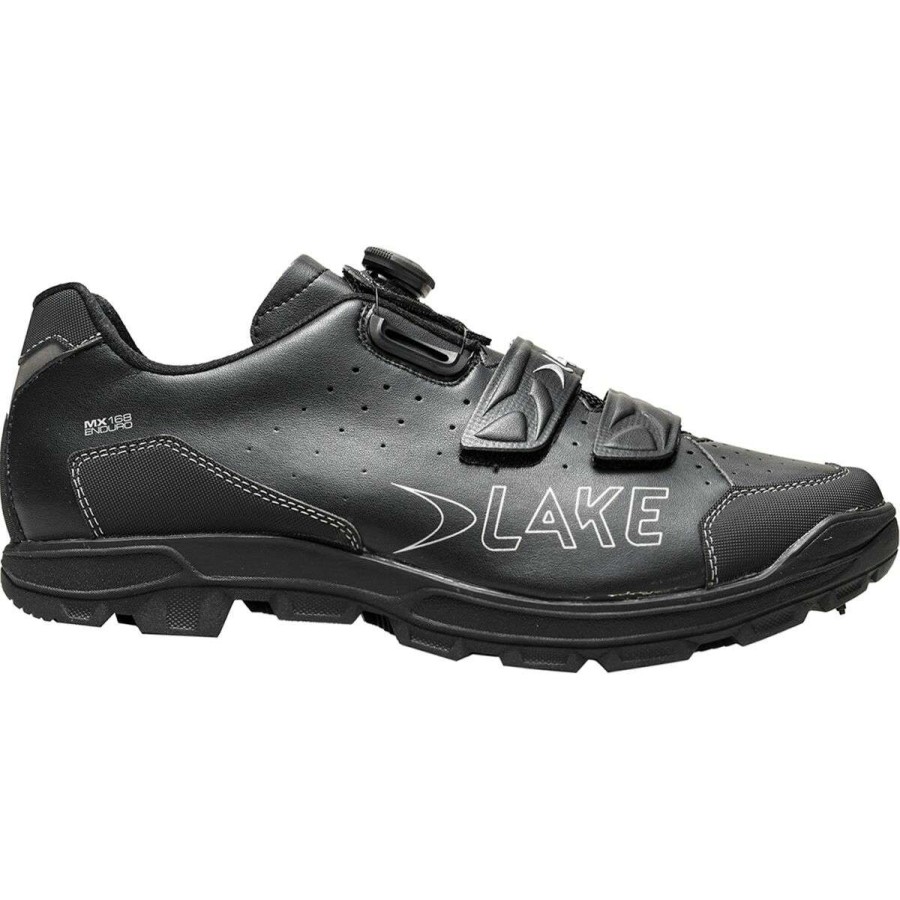 Mountain Bike Shoes * | Brand New Lake Mountain Bike Shoes Mx168 Enduro Cycling Shoe Men'S Black/Silver