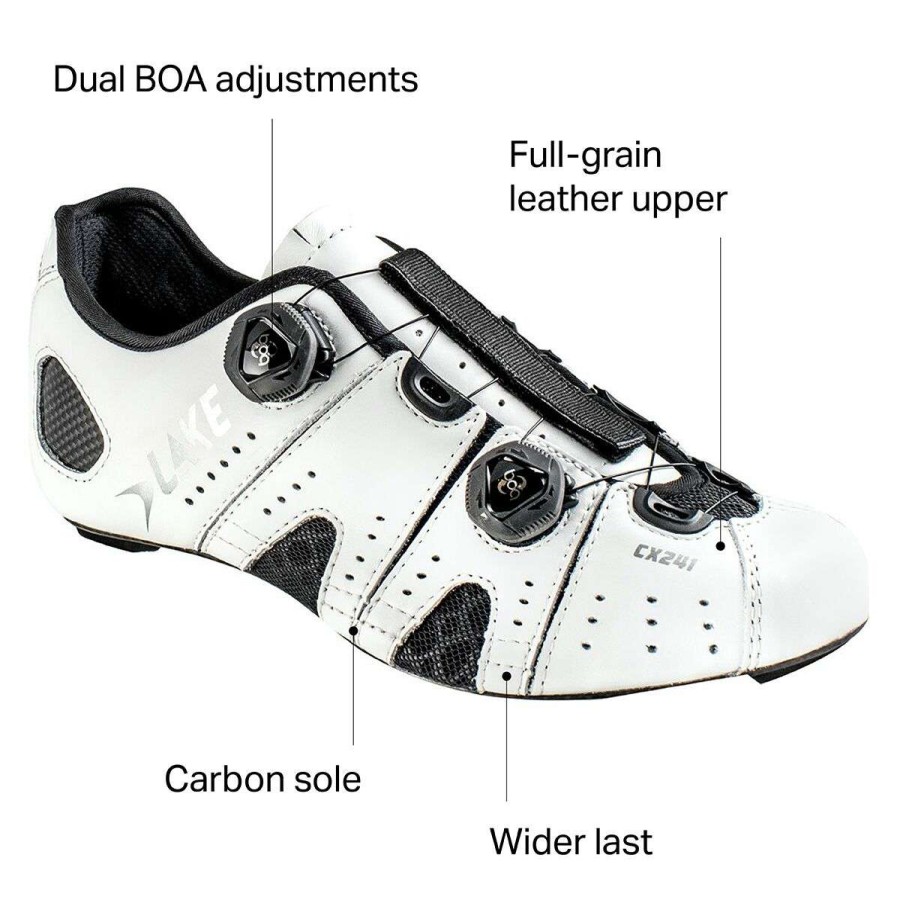 Road Bike Shoes * | Wholesale Lake Road Bike Shoes Cx241 Wide Cycling Shoe Men'S