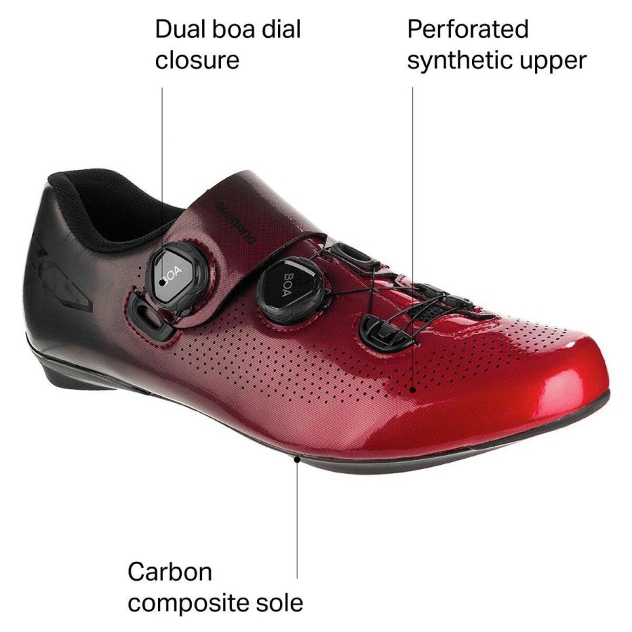 Road Bike Shoes * | Promo Shimano Road Bike Shoes Sh Rc7 Limited Edition Cycling Shoe Men'S Red