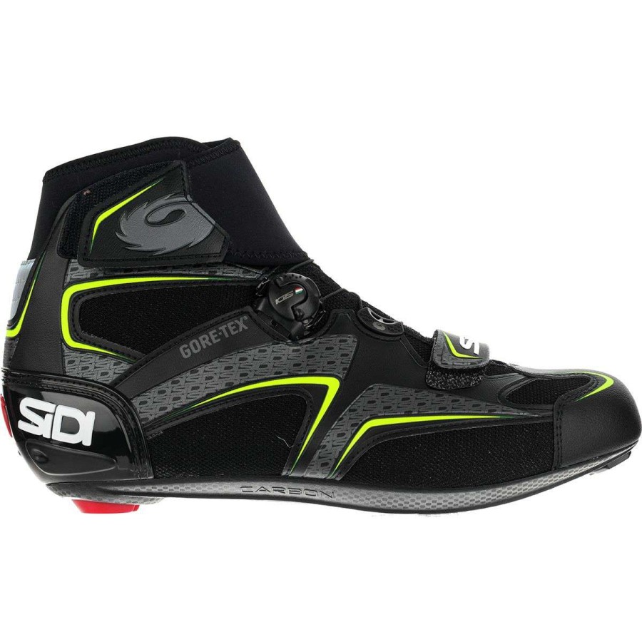 Road Bike Shoes * | Buy Sidi Road Bike Shoes Zero Gore Tex Cycling Shoe Men'S Black/Yellow