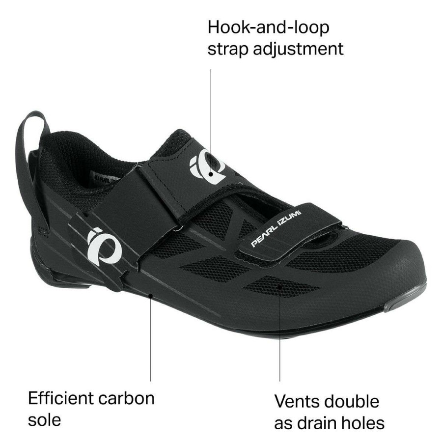 Triathlon Shoes * | New Pearl Izumi Triathlon Shoes Tri Fly Select V6 Cycling Shoe Men'S Black/Shadow Grey