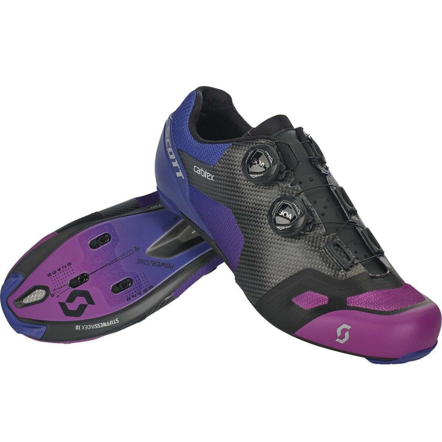 Road Bike Shoes * | Hot Sale Scott Road Bike Shoes Rc Sl Supersonic Edt. Road Shoe Men'S Black/Drift Purple