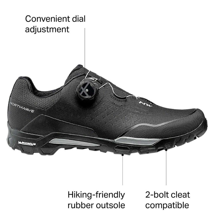 Mountain Bike Shoes * | Best Sale Northwave Mountain Bike Shoes X Trail Plus Mountan Bike Shoe Men'S Black