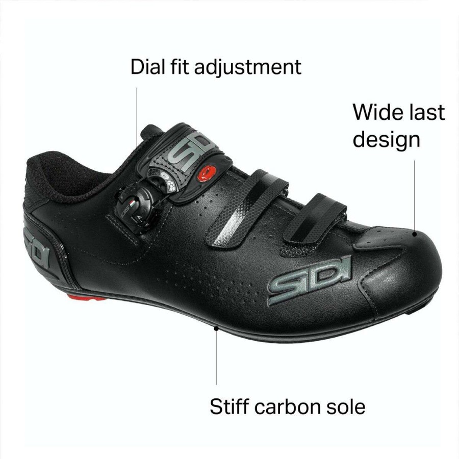 Road Bike Shoes * | Outlet Sidi Road Bike Shoes Alba 2 Mega Cycling Shoe Men'S Black/Black