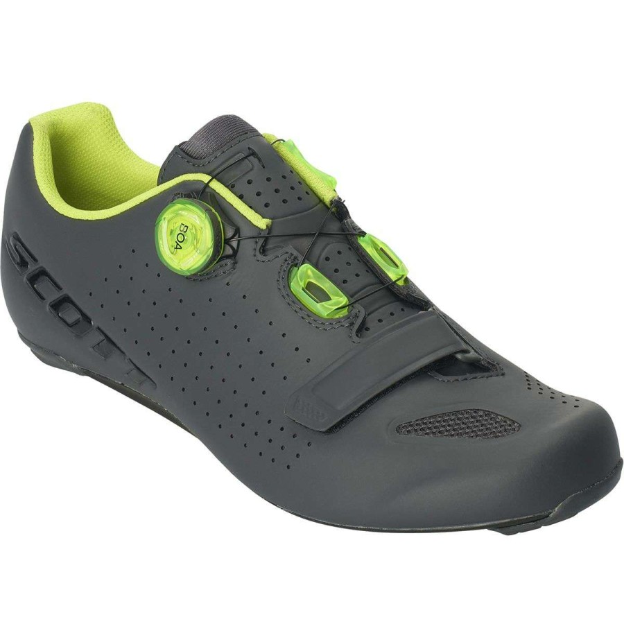 Road Bike Shoes * | Discount Scott Road Bike Shoes Road Vertec Boa Cycling Shoe Men'S Matte Grey/Neon Yellow