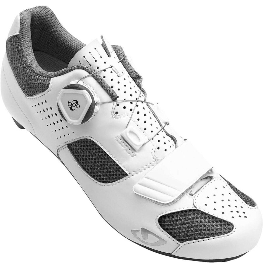 Road Bike Shoes * | Best Reviews Of Giro Road Bike Shoes Espada Boa Cycling Shoe Women'S White/Silver