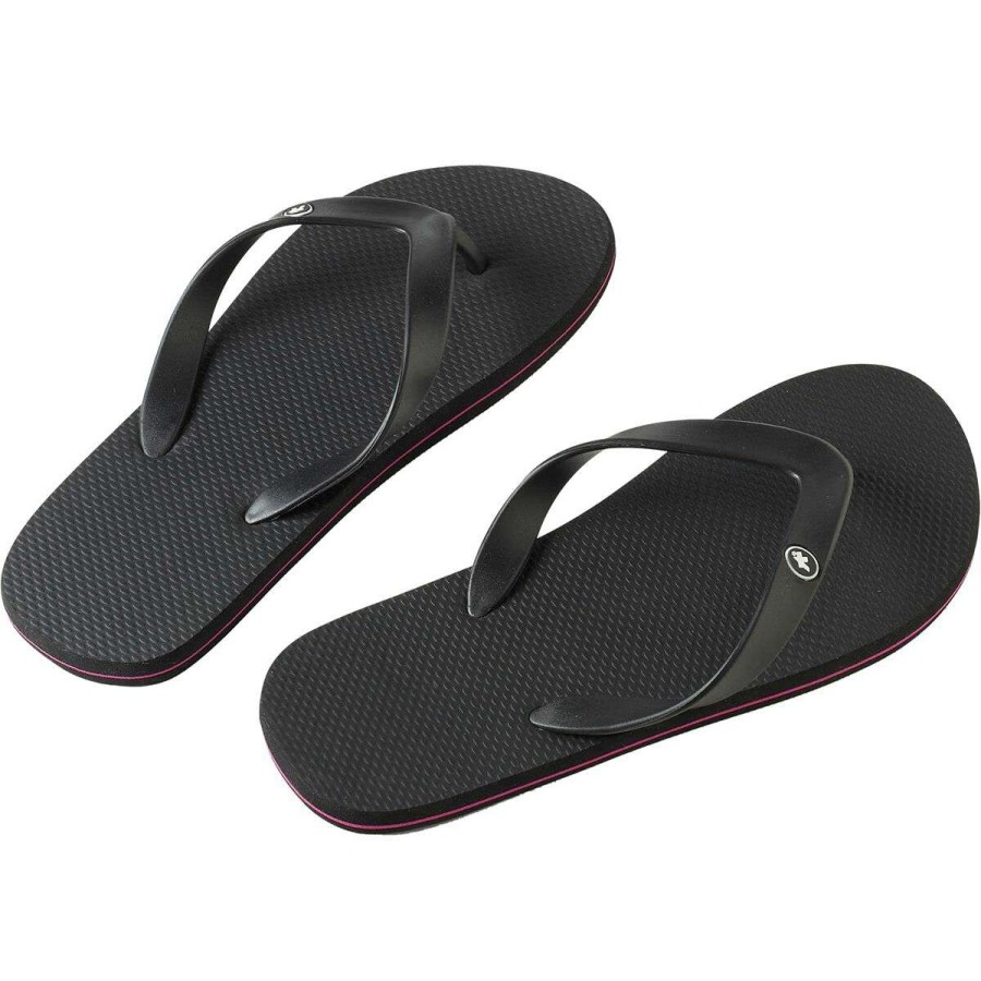 Road Bike Shoes * | Deals Assos Road Bike Shoes Flip Flops Men'S Black/Ametista