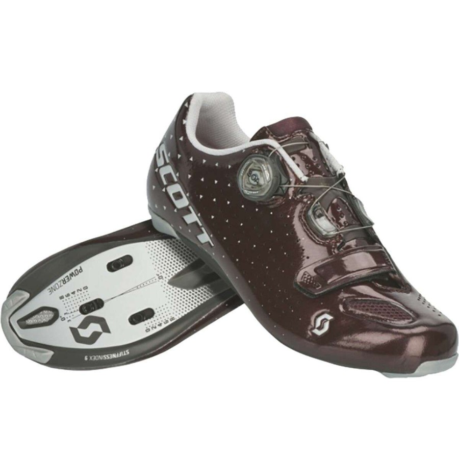 Road Bike Shoes * | Best Sale Scott Road Bike Shoes Road Vertec Boa Shoe Women'S Matte Cassis Red/Silver