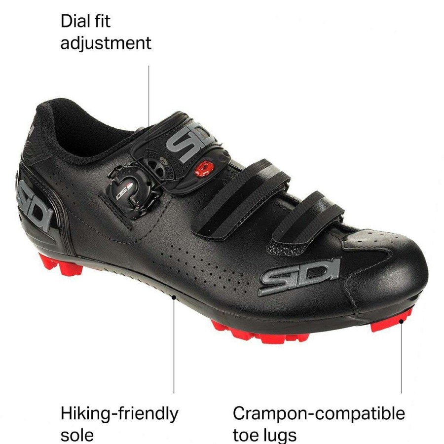 Mountain Bike Shoes * | Coupon Sidi Mountain Bike Shoes Trace 2 Mega Cycling Shoe Men'S Black/Black