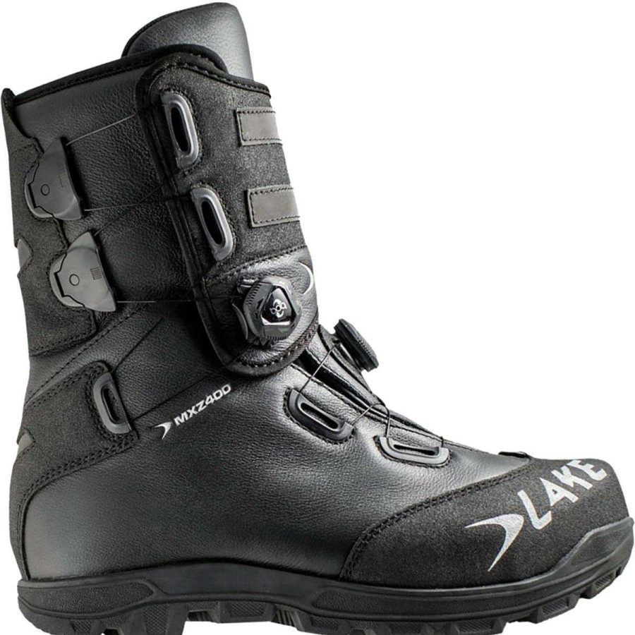 Mountain Bike Shoes * | Deals Lake Mountain Bike Shoes Mxz400 Winter Cycling Boot Men'S Black/Silver