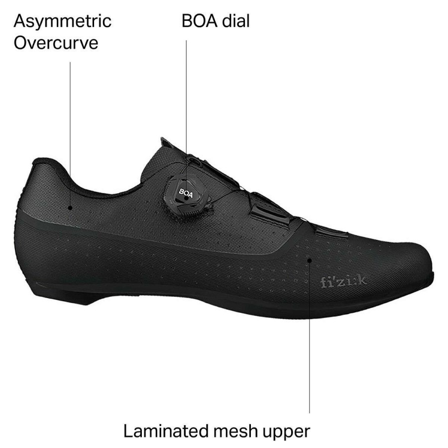 Road Bike Shoes * | Deals Fi'Zi:K Road Bike Shoes Tempo Overcurve R4 Cycling Shoe Black