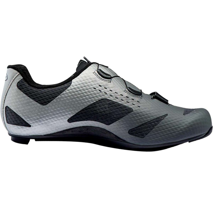 Road Bike Shoes * | Outlet Northwave Road Bike Shoes Storm Carbon Cycling Shoe Men'S Anthra/Silver Reflective