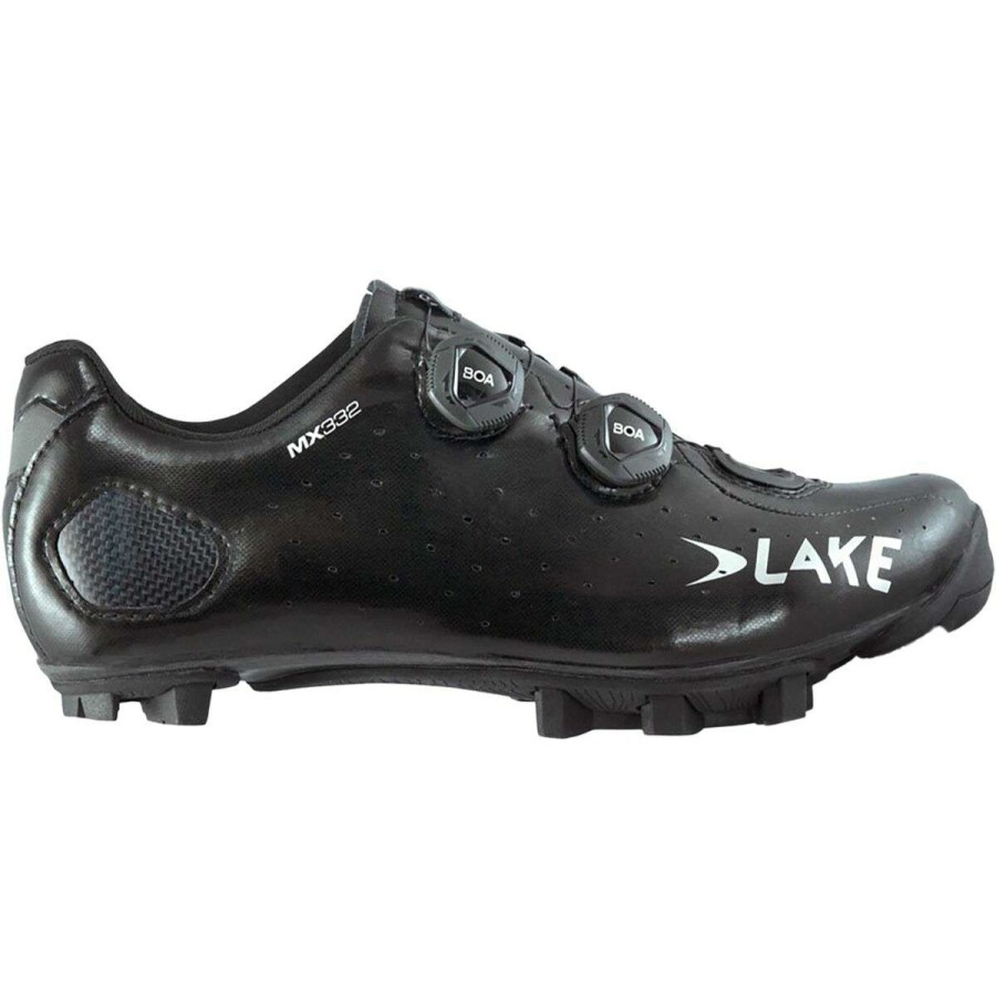 Mountain Bike Shoes * | Cheapest Lake Mountain Bike Shoes Mx332 Wide Mountain Bike Shoe Men'S Black/Silver