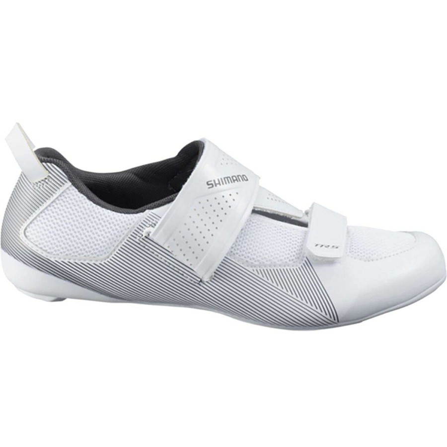 Triathlon Shoes * | Wholesale Shimano Triathlon Shoes Sh Tr5 Cycling Shoe Men'S White