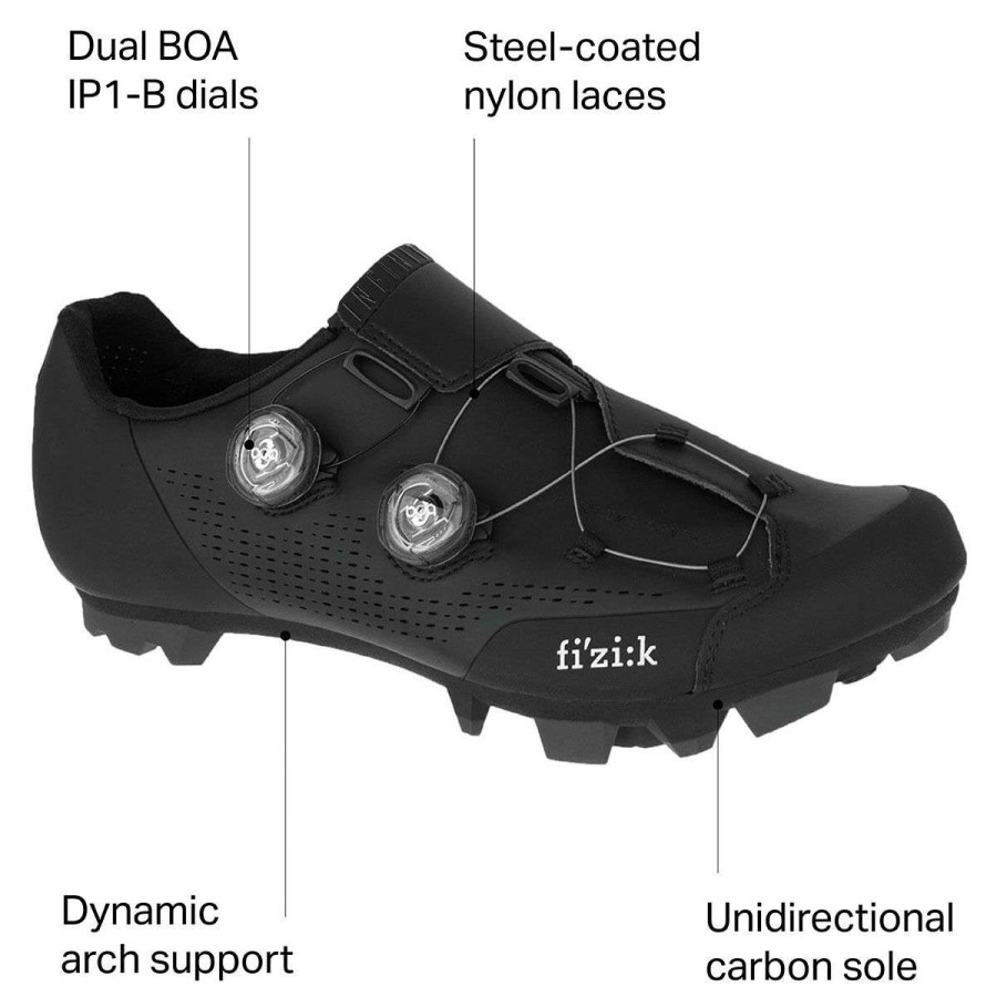 Mountain Bike Shoes * | Discount Fi'Zi:K Mountain Bike Shoes X1 Infinito Cycling Shoe Black/Black