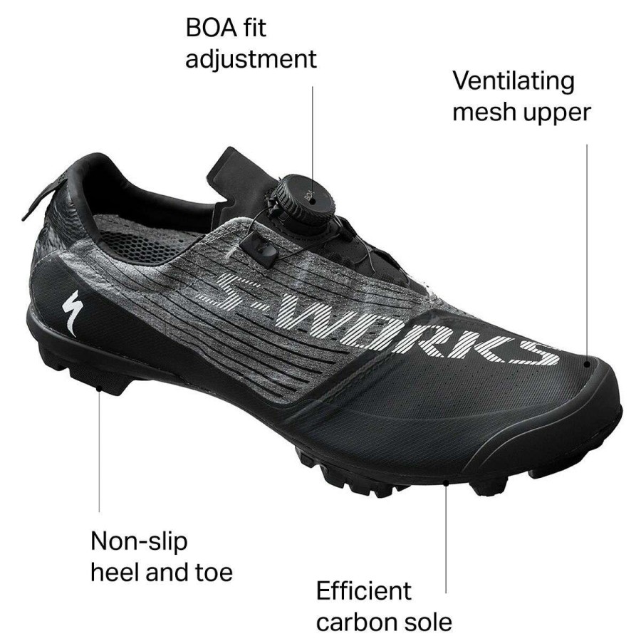 Mountain Bike Shoes * | Coupon Specialized Mountain Bike Shoes S Works Exos Evo Shoe Men'S Black