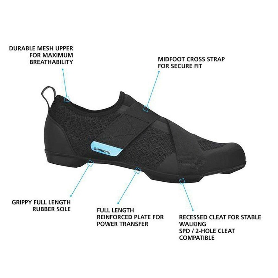 Road Bike Shoes * | New Shimano Road Bike Shoes Sh Ic2 Cycling Shoe Black