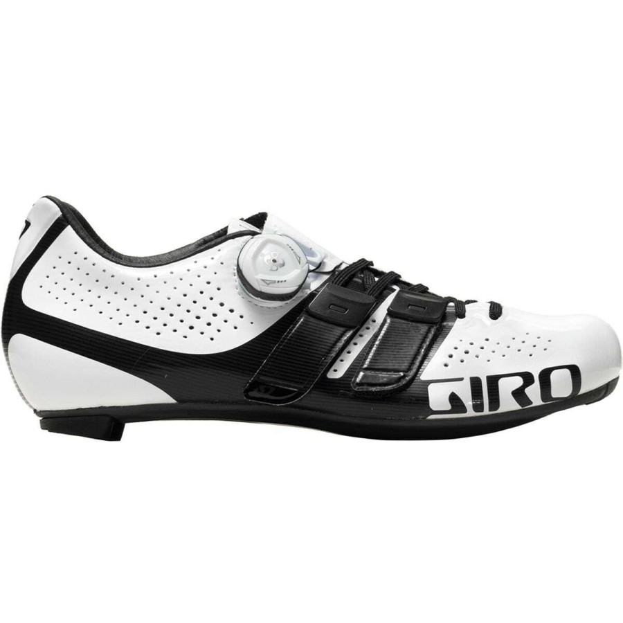 Road Bike Shoes * | Budget Giro Road Bike Shoes Factress Techlace Cycling Shoe Women'S White/Black