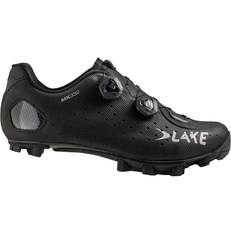 Mountain Bike Shoes * | Best Reviews Of Lake Mountain Bike Shoes Mx332 Mountain Bike Shoe Men'S Black/Silver