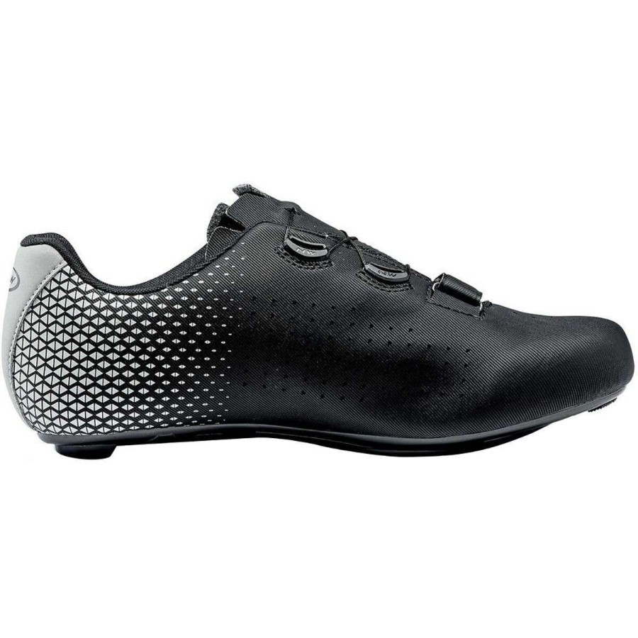 Road Bike Shoes * | Buy Northwave Road Bike Shoes Core Plus 2 Wide Cycling Shoe Men'S Black/Silver