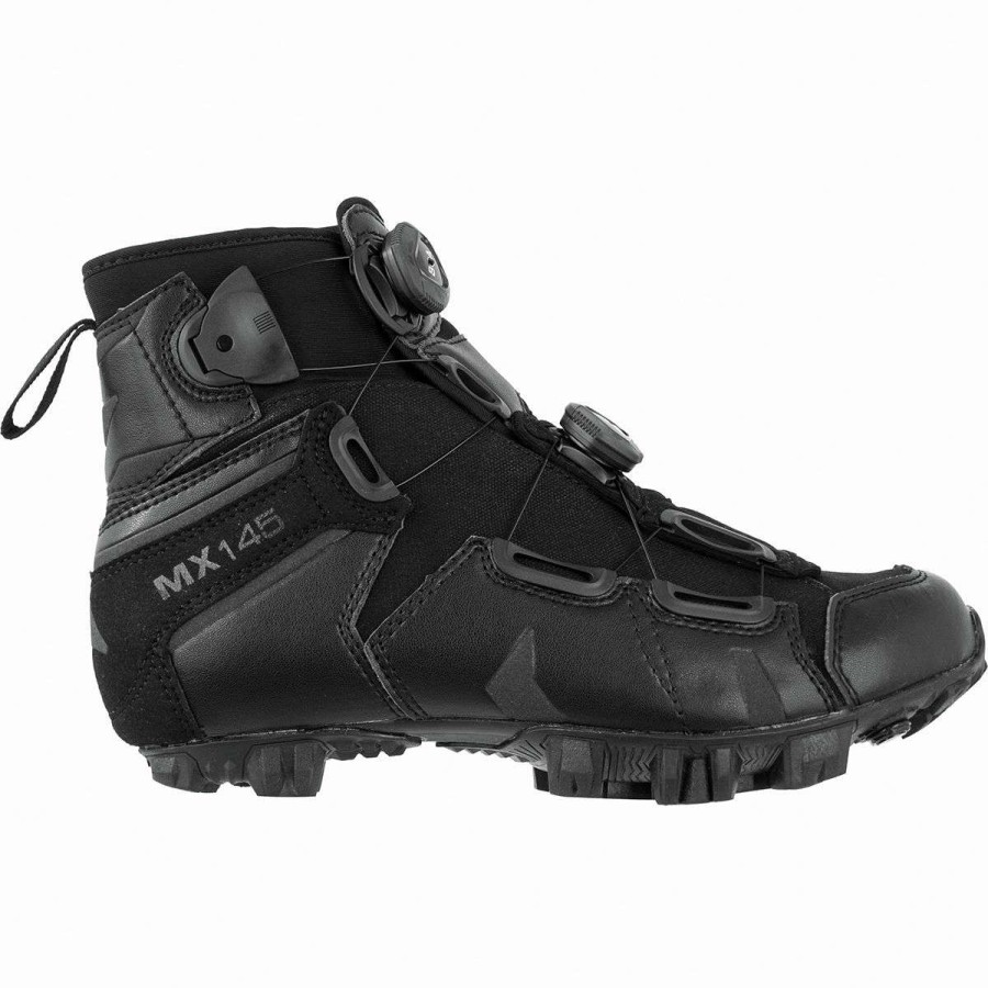 Mountain Bike Shoes * | Promo Lake Mountain Bike Shoes Mx145 X Wide Cycling Shoe Men'S Black