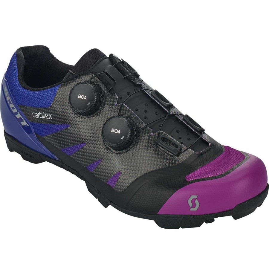 Mountain Bike Shoes * | Flash Sale Scott Mountain Bike Shoes Mtb Rc Sl Supersonic Edt. Shoe Men'S Black/Drift Purple