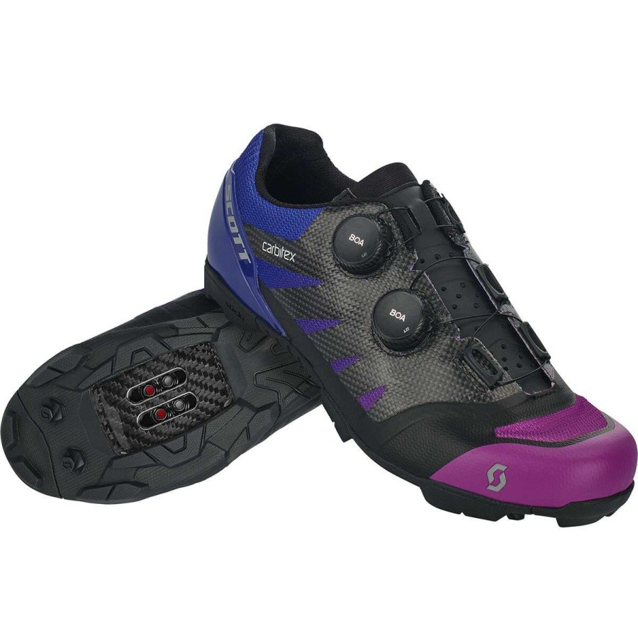 Mountain Bike Shoes * | Flash Sale Scott Mountain Bike Shoes Mtb Rc Sl Supersonic Edt. Shoe Men'S Black/Drift Purple