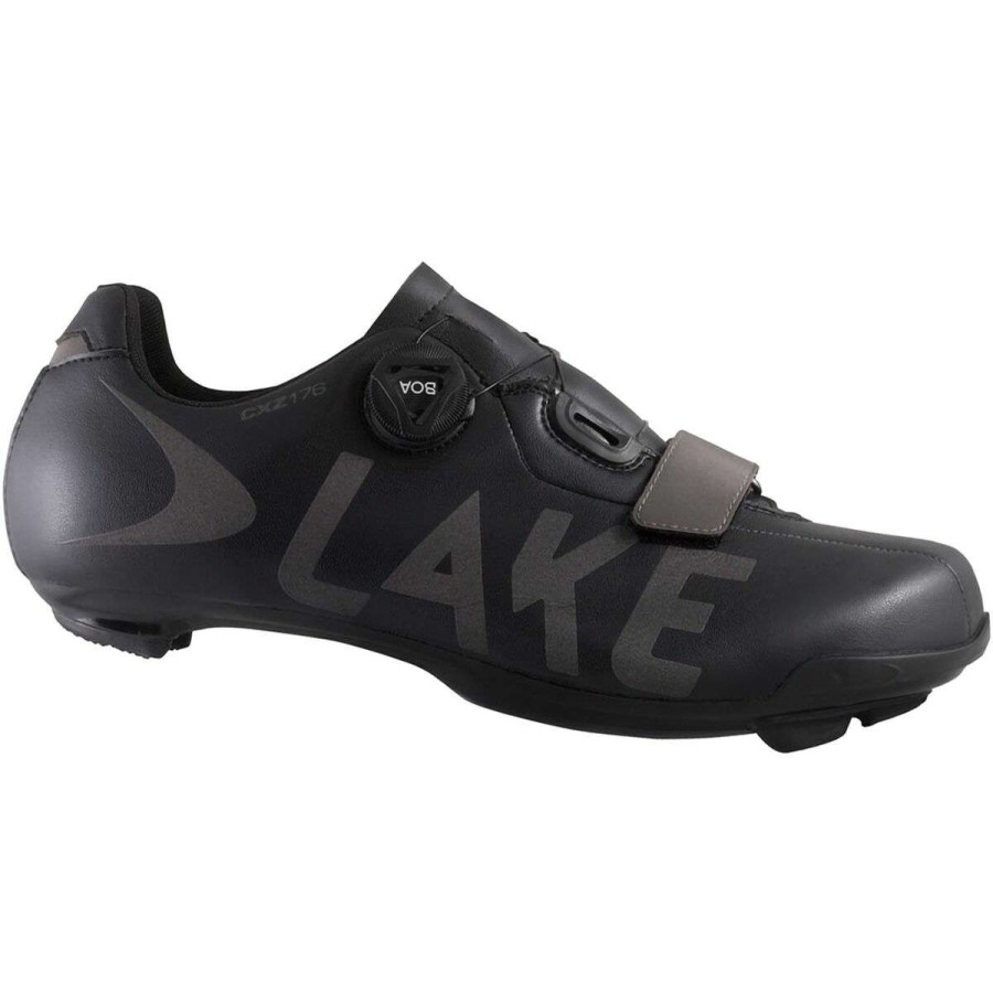 Road Bike Shoes * | Outlet Lake Road Bike Shoes Cxz176 Cycling Shoe Men'S Black/Grey