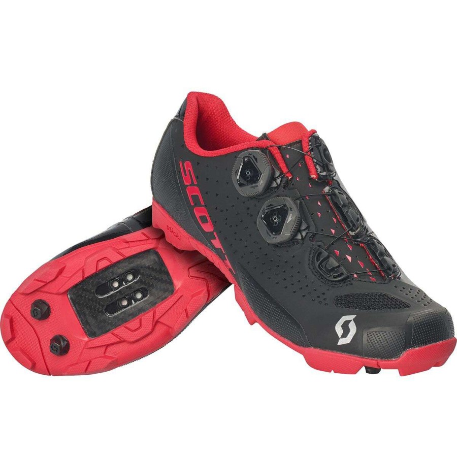 Mountain Bike Shoes * | Cheap Scott Mountain Bike Shoes Mtb Rc Lady Cycling Shoe Women'S Matte Black/Berry Red