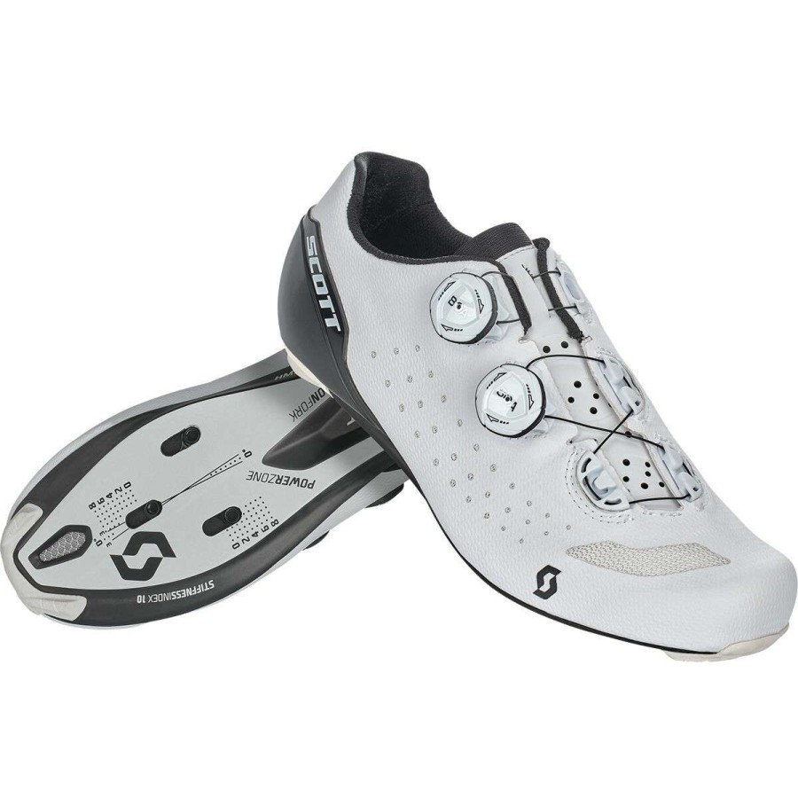 Road Bike Shoes * | New Scott Road Bike Shoes Road Rc Evo Cycling Shoe Men'S White/Black