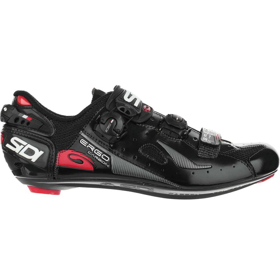 Road Bike Shoes * | Brand New Sidi Road Bike Shoes Ergo 4 Carbon Cycling Shoe Men'S Black