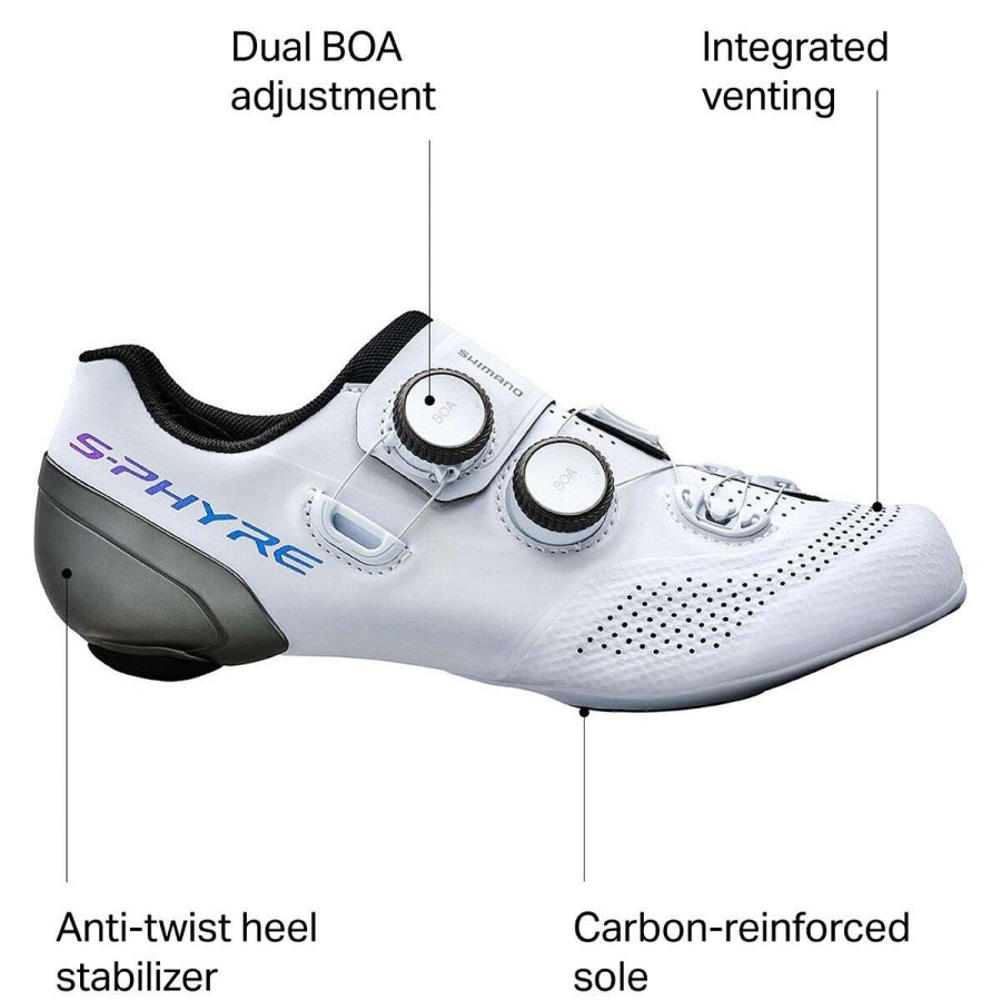 Road Bike Shoes * | Best Reviews Of Shimano Road Bike Shoes Sh Rc9 S Phyre Cycling Shoe Women'S White