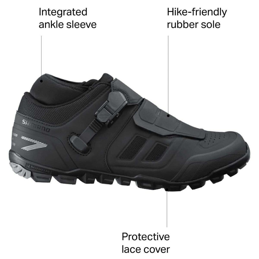 Mountain Bike Shoes * | Best Reviews Of Shimano Mountain Bike Shoes Sh Me7 Wide Cycling Shoe Men'S Black