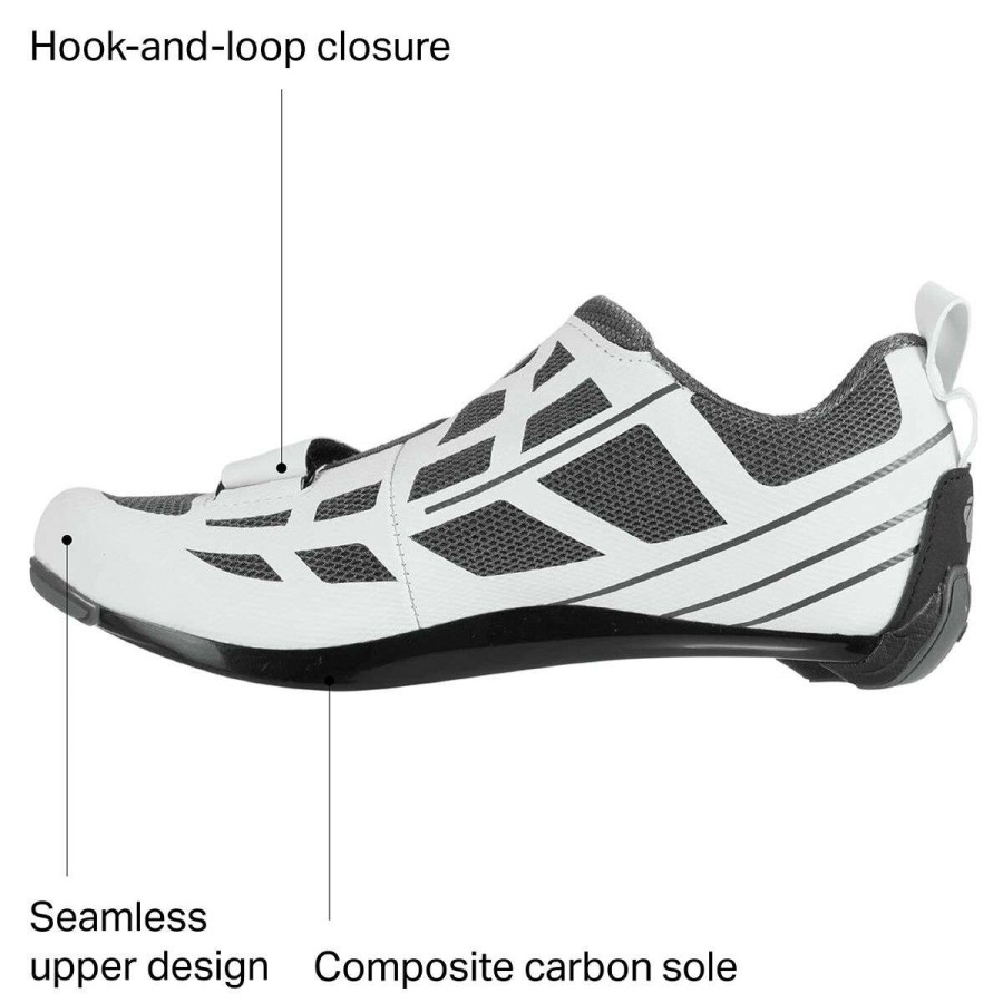 Triathlon Shoes * | Promo Pearl Izumi Triathlon Shoes Tri Fly Select V6 Cycling Shoe Women'S White/Shadow Grey