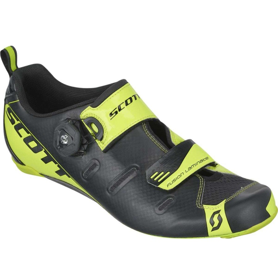 Triathlon Shoes * | Flash Sale Scott Triathlon Shoes Tri Carbon Cycling Shoe Men'S Black/Neon Yellow