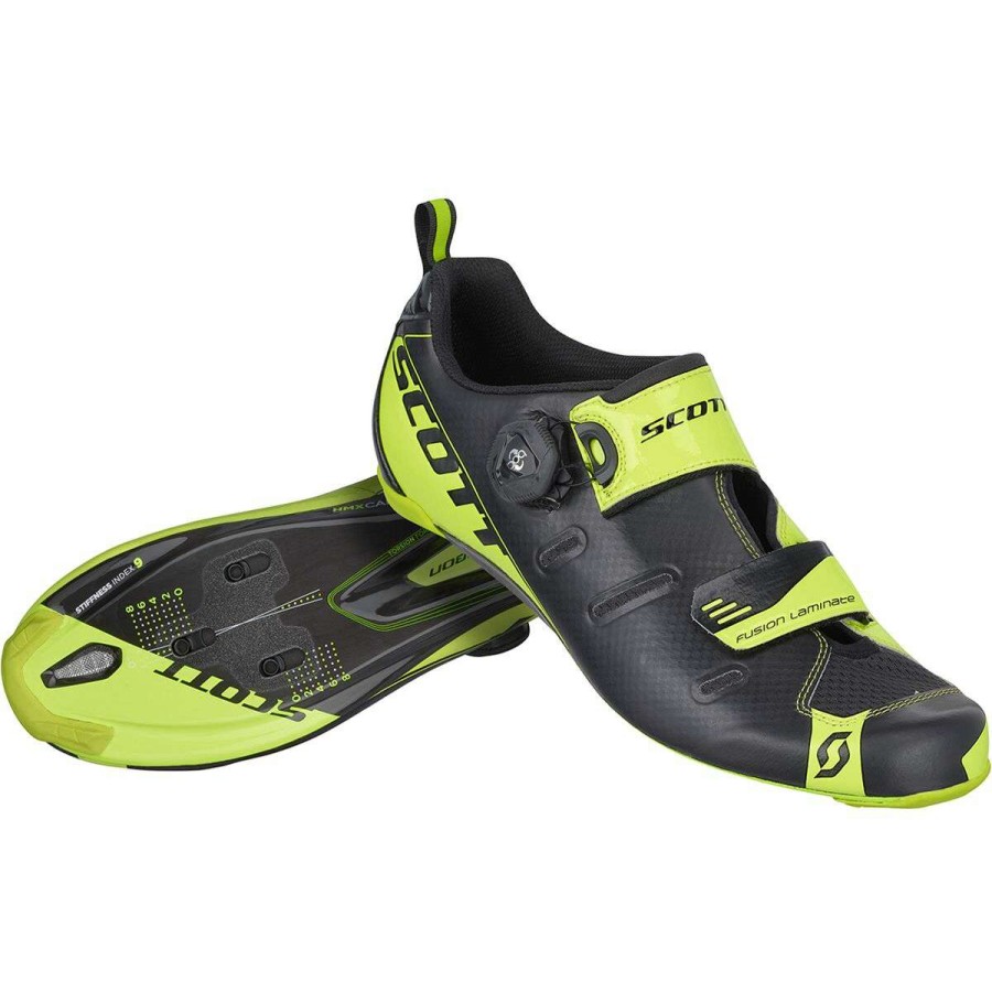 Triathlon Shoes * | Flash Sale Scott Triathlon Shoes Tri Carbon Cycling Shoe Men'S Black/Neon Yellow