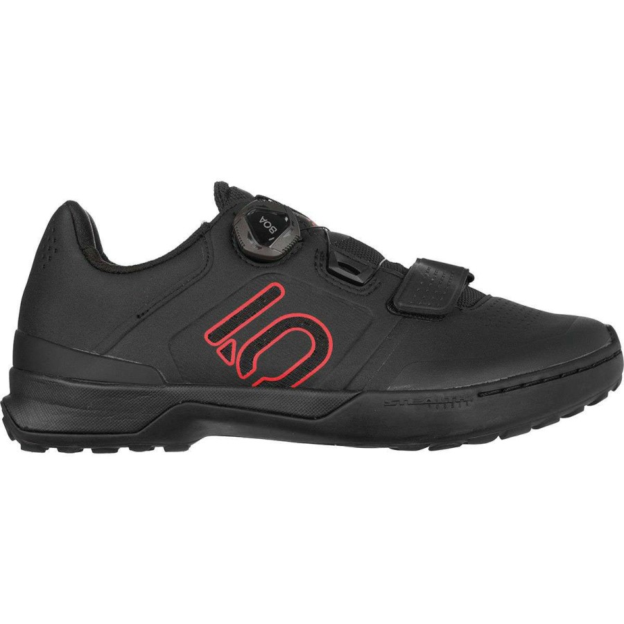 Mountain Bike Shoes * | Outlet Five Ten Mountain Bike Shoes Kestrel Pro Boa Shoe Men'S Black/Red/Grey Six